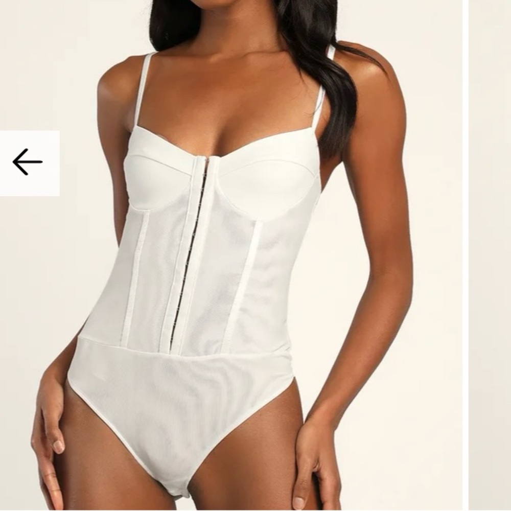 Free People white bodysuit, NWT